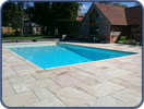 Featherstone Pool Coping with matching paving